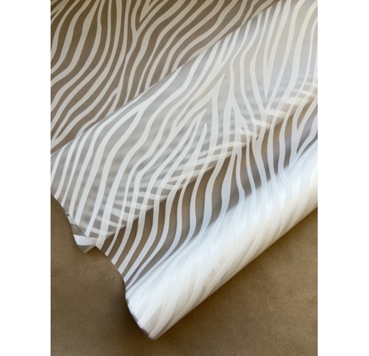 Matte film with Zebra pattern Transparent/White (50cm x 9m)