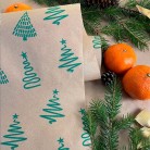 Kraft Paper with Pattern Christmas Tree Green