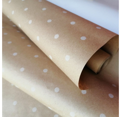 Kraft paper with pattern Polka-Dot