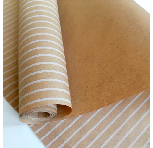Kraft paper with pattern Narrow Stripes 